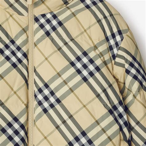 Wendbare wattierte Jacke in Check (Grain) 